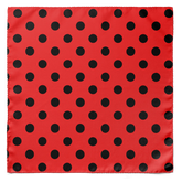 RED & BLACK POLKA DOTS TIE SET